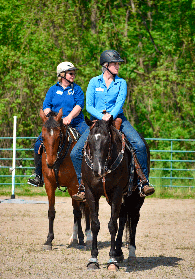 Mounted patrol training techniques clinic for civilians